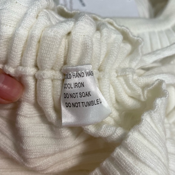 RUMOR White knitted body dress with adjustable ruching - Picture 5 of 6